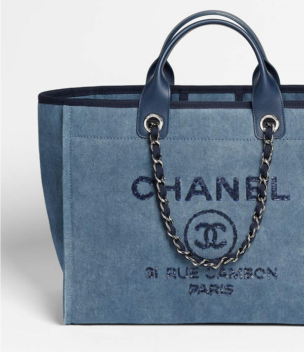 完売必至スパンコール綺麗Dauvilleトート欲しいCHANELシャネルバッグスーパーコピー希少ブルー