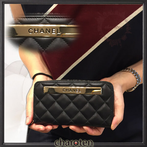 【コンパクト☆】★CHANEL★ジップウォレット ミニ財布 スモール ジップ ウォレット - シャイニー グレインド カーフ