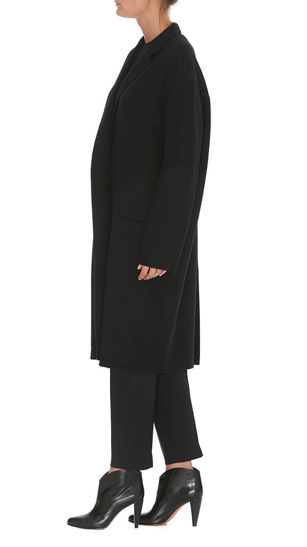 CELINEセリーヌ服コピー エッグシェイプコート ダブルフェイスカシミア ブラック 28H136700.38NO