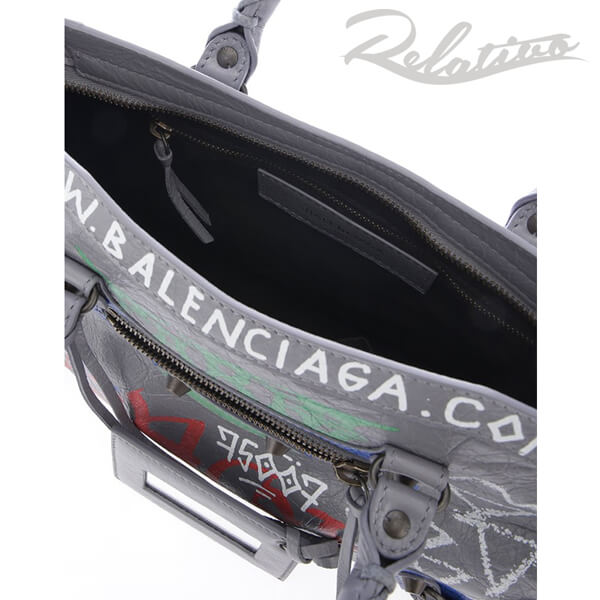 2018ss【BALENCIAGA コピー】グラフィティ クラシックシティ SMALL Grey/Multi 431621 0FE2T 1080