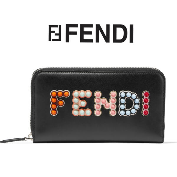 FENDI・長財布(ジッピー) フェンディ モンスター ジップアラウンド 長財布 BLACK 9102301