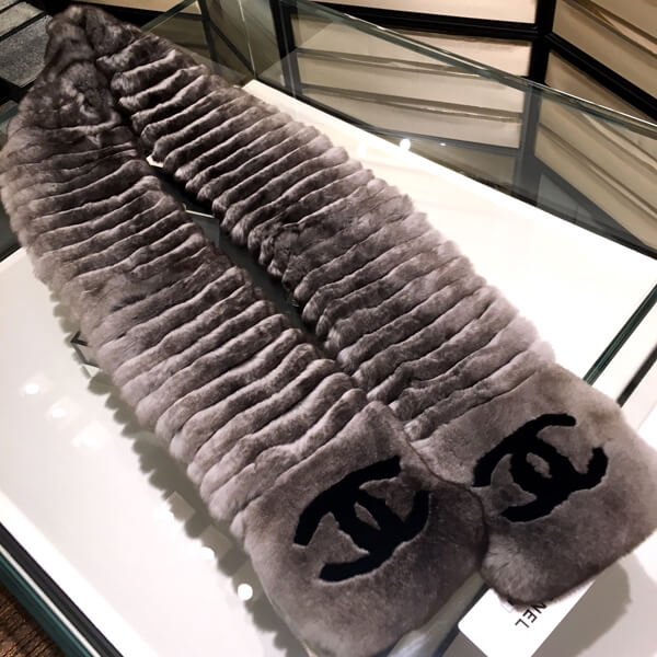 CHANEL シャネル 全込 カシミア オリラグ マフラー スカーフ 9072401