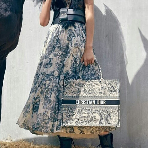 2019人気 ディオールスーパーコピー 刺繍入りキャンバス “DIOR BOOK TOTE”バッグ M1286ZTDT_M928