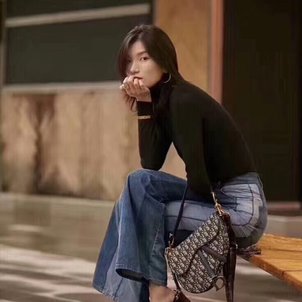 新作 日本即発 DIOR スーパーコピー ブルー キャンバス SADDLE ミニバッグ 9091602