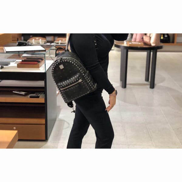 【MCMリュック コピー】エムシー エム Small スタッズ Backpack Black 20011401