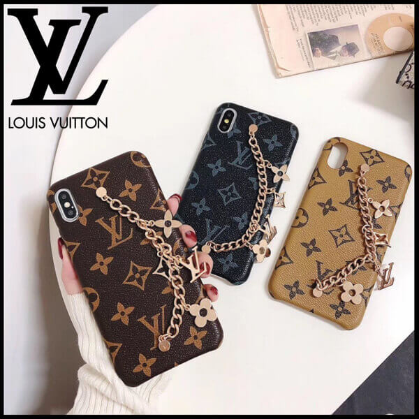 新作 ロゴチェーン☆LV ルイヴィトン ケース コピー ☆PhoneX/XSケース 