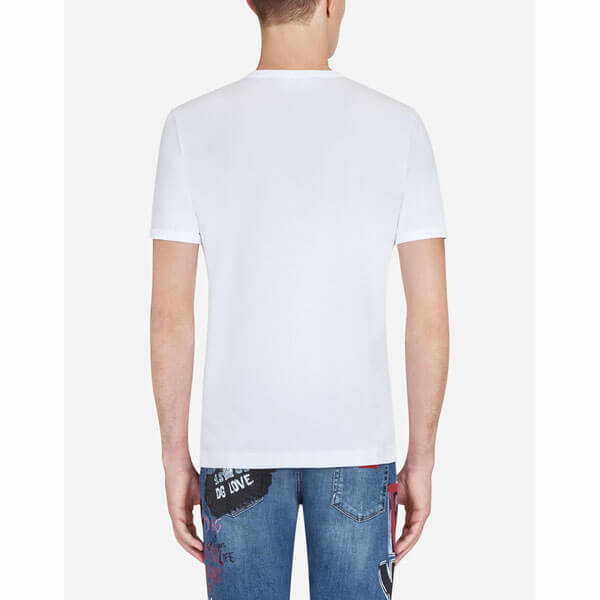 【DOLCE&GABBANA】 Tシャツ 半袖 コットン DGプリント 2色展開 Dolce&Gabbana Tシャツ コットン D&Gプリント 2色