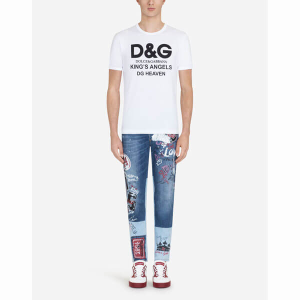 【Dolce&Gabbana】スイートバニー プリントTシャツ コットン 2色 Dolce&Gabbana】スイートバニー プリントTシャツ コットン 2色 Ω