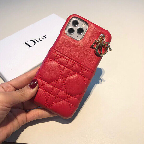 Diorケース 写真実物 苹果 i11/ 11pro / 11proMax / チャーム付 iphoneXケース/ 3色 20041703
