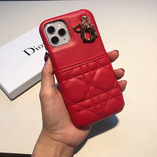 Diorケース 写真実物 苹果 i11/ 11pro / 11proMax / チャーム付 iphoneXケース/ 3色 20041703
