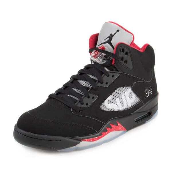 【送料込/即発】Supreme x ナイキ スニーカー コピー コラボ AIR JORDAN 5 RETRO Black 824371 001