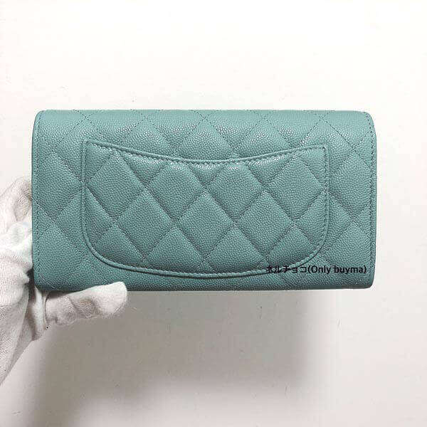 完売前_超希少のアイスブルー_CHANEL_キャビア_長財布_財布_水色 完売前_超希少のアイスブルー_CHANEL_キャビア_長財布_財布_水色