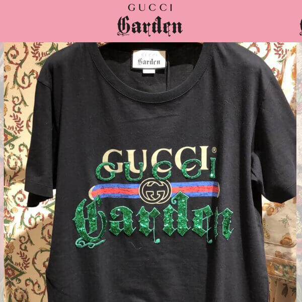 GUCCI Garden ブラック Tシャツ グッチガーデン☆Tシャツ