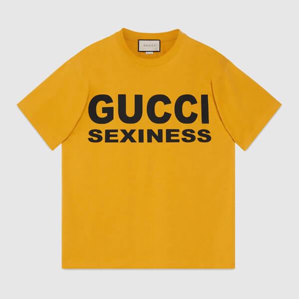 グッチスーパーコピー◇SEXNESSプリント オーバーサイズ Tシャツ