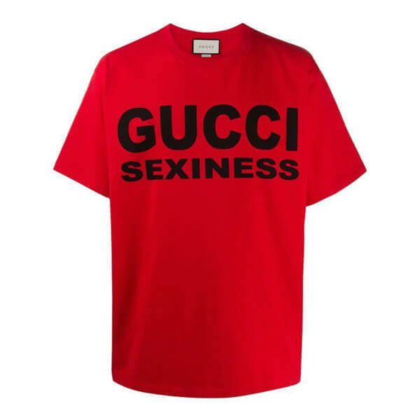 グッチスーパーコピー◇SEXNESSプリント オーバーサイズ Tシャツ