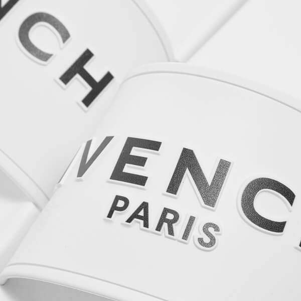 【GIVENCHY】ジバンシィ サンダル コピー ロゴスライド サンダル ホワイト フラット 20092224