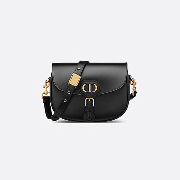 【ヴィンテージ】Rank:A☆Dior BLACK バービーバッグ M9319UMOL ☆ディオール BOBBY☆コピーミディアムショルダーバッグ☆レザー