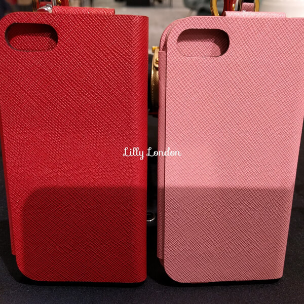 プラダ☆iPhoneケース☆13PRO☆サフィアーノレザー☆ピンク系