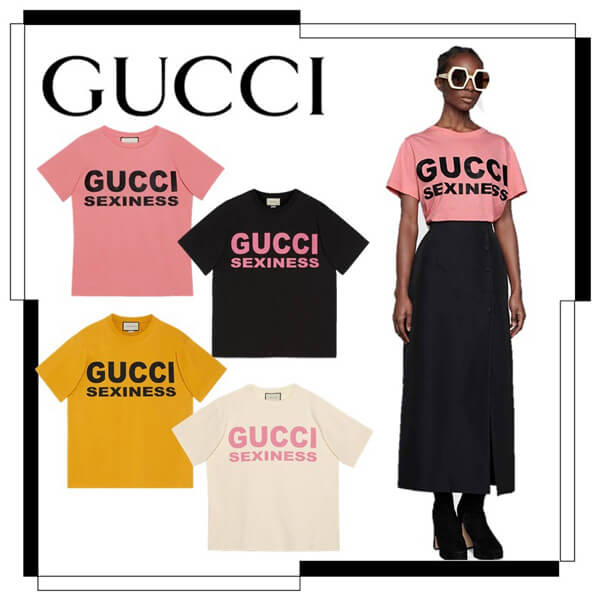 GUCCI SEXINESS オーバーサイズ Tシャツ グッチ コットンTシャツ GUCCI SEXINESS オーバーサイズ Tシャツ グッチ コットンTシャツ