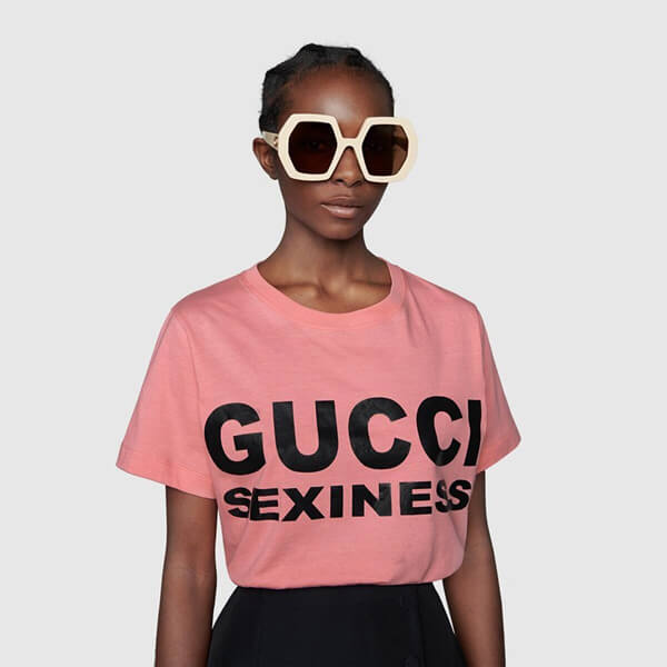 GUCCI SEXINESS オーバーサイズ Tシャツ グッチ コットンTシャツ グッチコピー GUCCI SEXINESS オーバーサイズ Tシャツ 616036