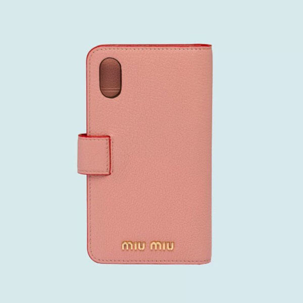 MIU MIU ミュウミュウ iPhoneケース X XS ハート 手帳 レッド 【公式通販】