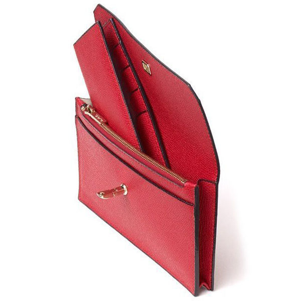 VALEXTRA コピーBRERA PURSE WITH REMOVABLE CARD CASE V9L26-028-000R-OC