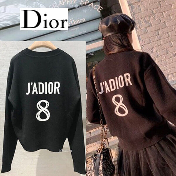 日本未入荷☆Dior☆JADIOR 8ディオール セーター コピー カシミヤ Black 924S55AM009_X9330