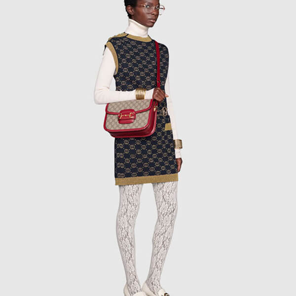 【20SS新作】GUCCI 1955 グッチコピー ホースビット ショルダー バッグ 60220492TCG1