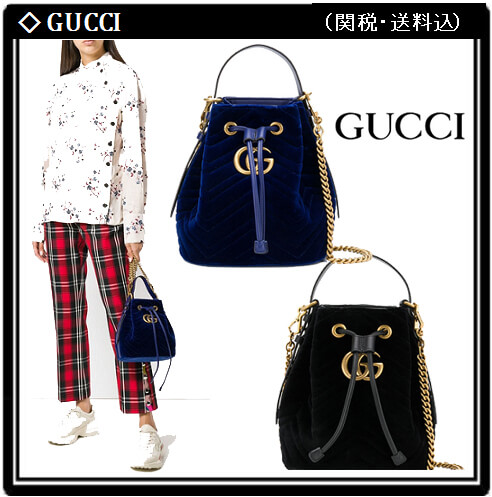 2020日本未発売新作 グッチコピー【GUCCI】GGマーモント 2WAY バケットバッグM86035