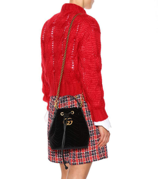2020日本未発売新作 グッチコピー【GUCCI】GGマーモント 2WAY バケットバッグM86035