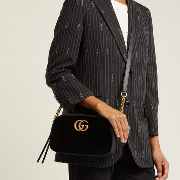 2020最新/限定【VIPセール】GUCCI グッチ偽物 GG Marmont ショルダーバッグ 4476329QIBT1000 ブラック