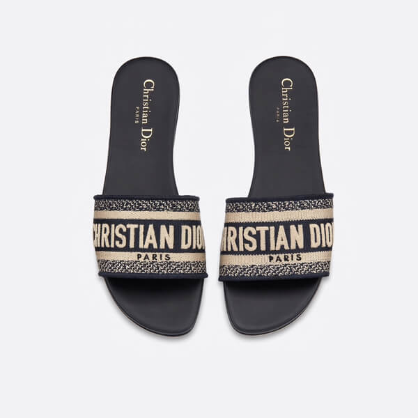 DIOR★DWAY ディオール サンダル コピー★刺繍入りコットン KCQ166ERC_S56B