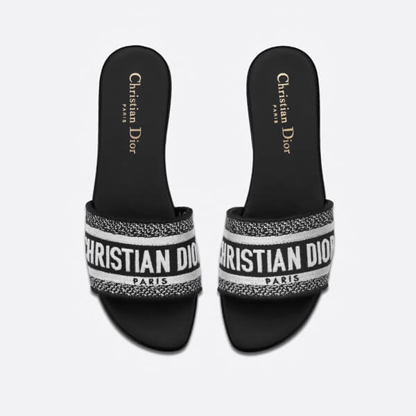 DIOR★DWAY ディオール サンダル コピー★刺繍入りコットン KCQ166ERC_S56B