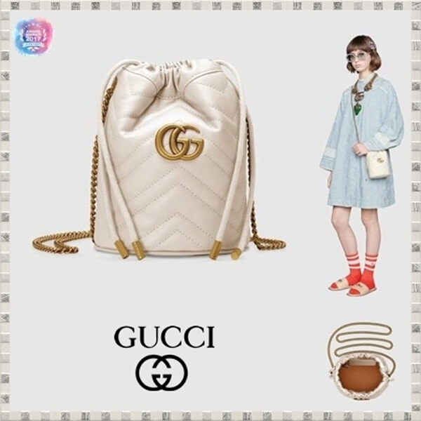 2020新作限定 グッチスーパーコピー∞∞ GUCCI ∞∞ GG Marmont Mini leather バケットショルダー☆M82037