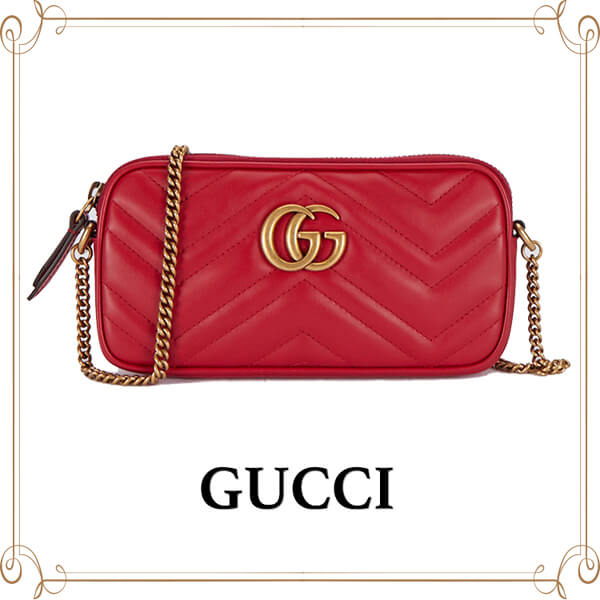 2020年春夏新作★GUCCI★グッチコピー キルティングレザーGGロゴショルダーバッグM72036