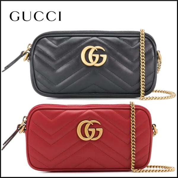 2020新作限定人気★GUCCI★グッチ偽物 キルティングレザーGGロゴショルダーバッグM72035