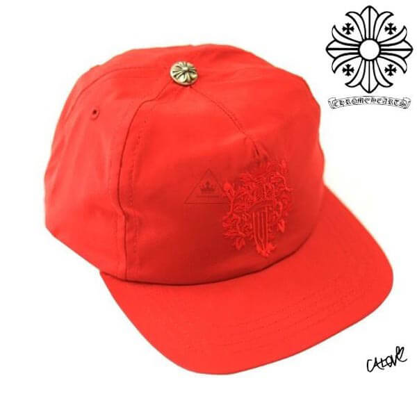 CHROME HEARTS クロムハーツ キャップ コーデ コピー 高級シルクキャップダガー刺繍レッドaCHA9