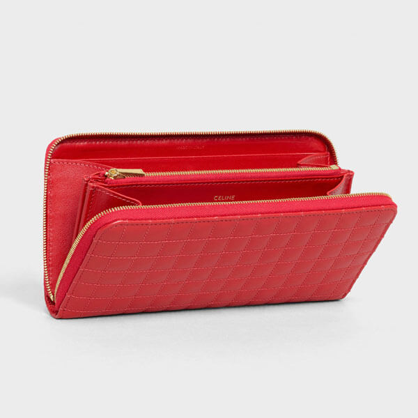 【人気】CELINE セリーヌ★コピーCチャーム ラージ ジップドウォレット 長財布 10B553BFL