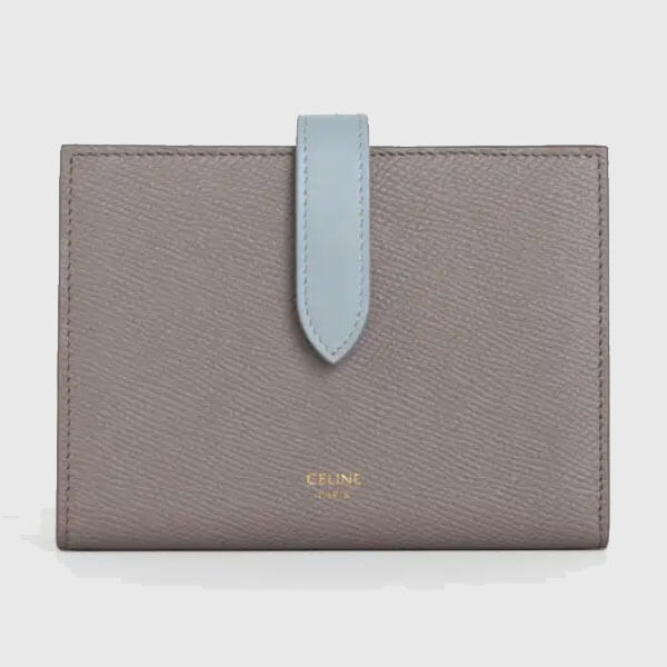 【CELINE】コピーミディアムストラップウォレット グレイン 10B643BRU