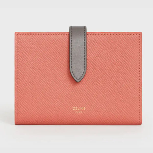 【CELINE】コピーミディアムストラップウォレット グレイン 10B643BRU