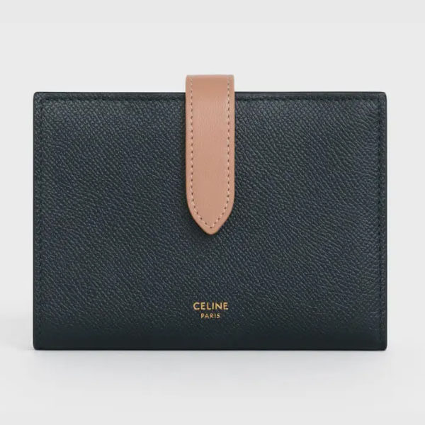 【CELINE】コピーミディアムストラップウォレット グレイン 10B643BRU