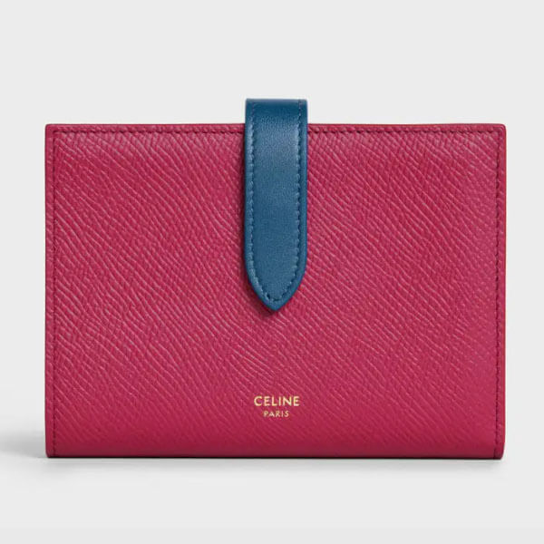 【CELINE】コピーミディアムストラップウォレット グレイン 10B643BRU