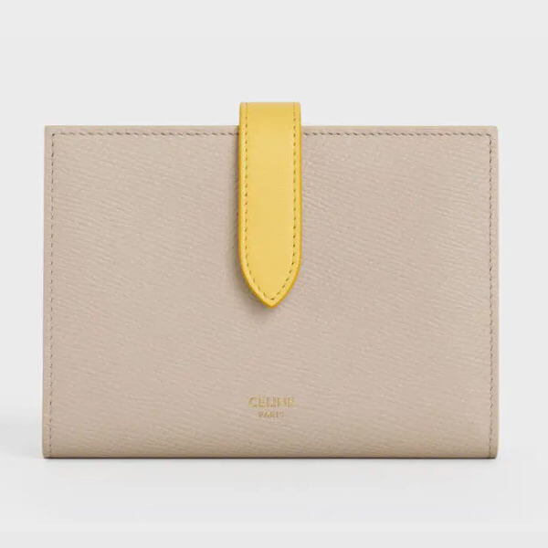 【CELINE】コピーミディアムストラップウォレット グレイン 10B643BRU