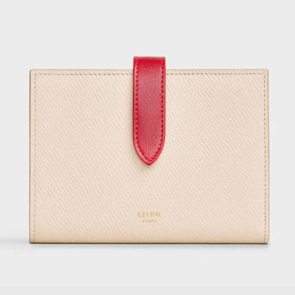 【CELINE】コピーミディアムストラップウォレット グレイン 10B643BRU