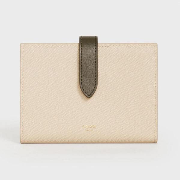【CELINE】コピーミディアムストラップウォレット グレイン 10B643BRU