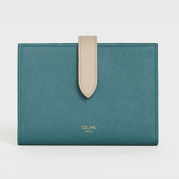 【CELINE】コピーミディアムストラップウォレット グレイン 10B643BRU