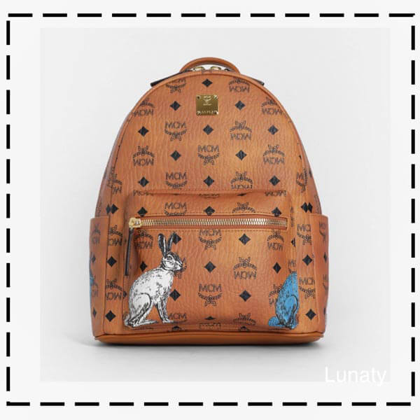 【エムシー エム】MCMバックパック 偽物 男女兼用 Stark Hide & Seek Rabbit28CA4