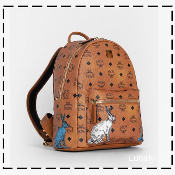 【エムシー エム】MCMバックパック 偽物 男女兼用 Stark Hide & Seek Rabbit28CA4