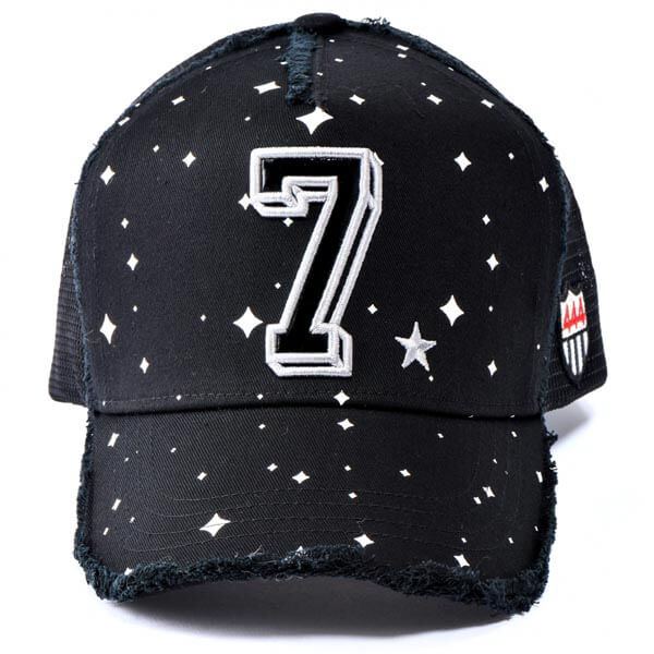 CHROME HEARTS クロムハーツ キャップ コーデ コピー YOSHINORI KOTAKE★「7」スペースプリント メッシュキャップaCHB8