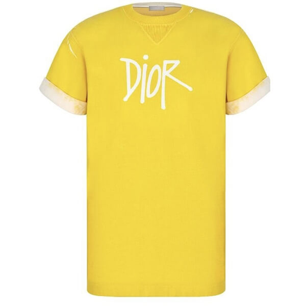 2020秋 DIOR × STUSSY ディオール Tシャツ コピー コラボ ビー Tシャツ J625H0554